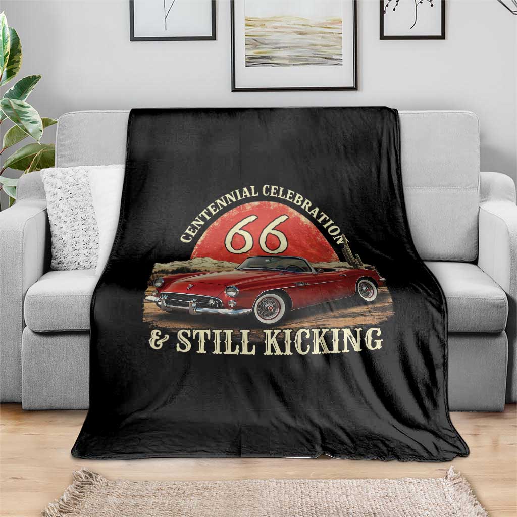 Route Highway 66 100 Years Anniversary Throw Blanket Centennial Celebration And Still Kicking Mother Road
