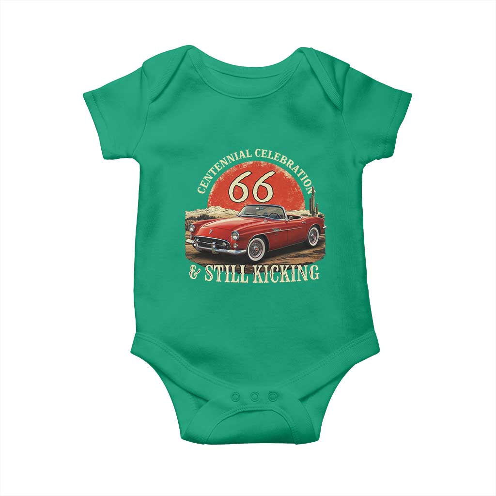 Route Highway 66 100 Years Anniversary Baby Onesie Centennial Celebration And Still Kicking Mother Road