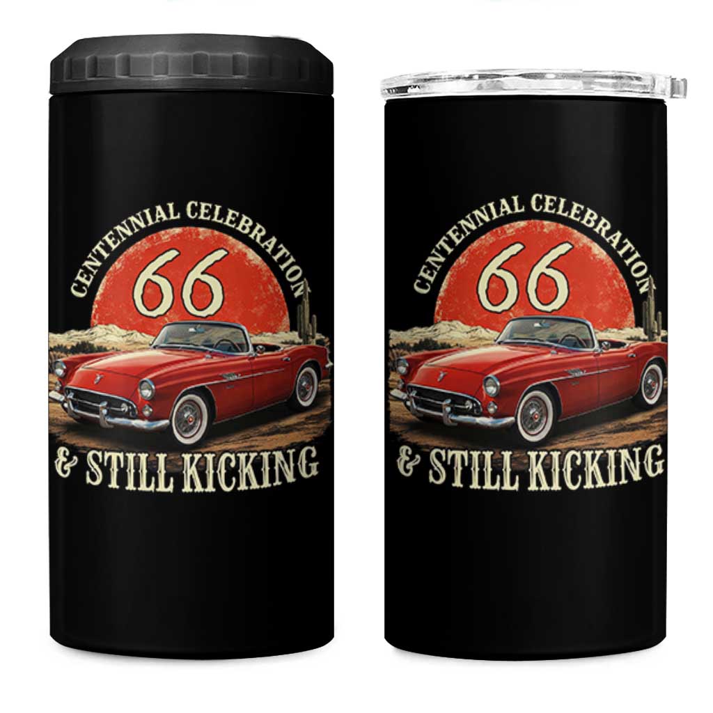 Route Highway 66 100 Years Anniversary 4 in 1 Can Cooler Tumbler Centennial Celebration And Still Kicking Mother Road
