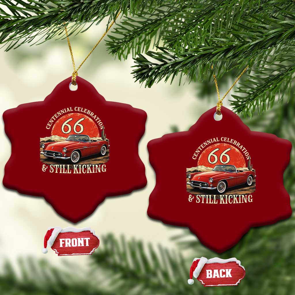 Route Highway 66 100 Years Anniversary Ceramic Ornament Centennial Celebration And Still Kicking Mother Road