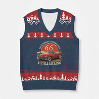 Route Highway 66 100 Years Anniversary V-Neck Knit Sweater Vest Centennial Celebration And Still Kicking Mother Road