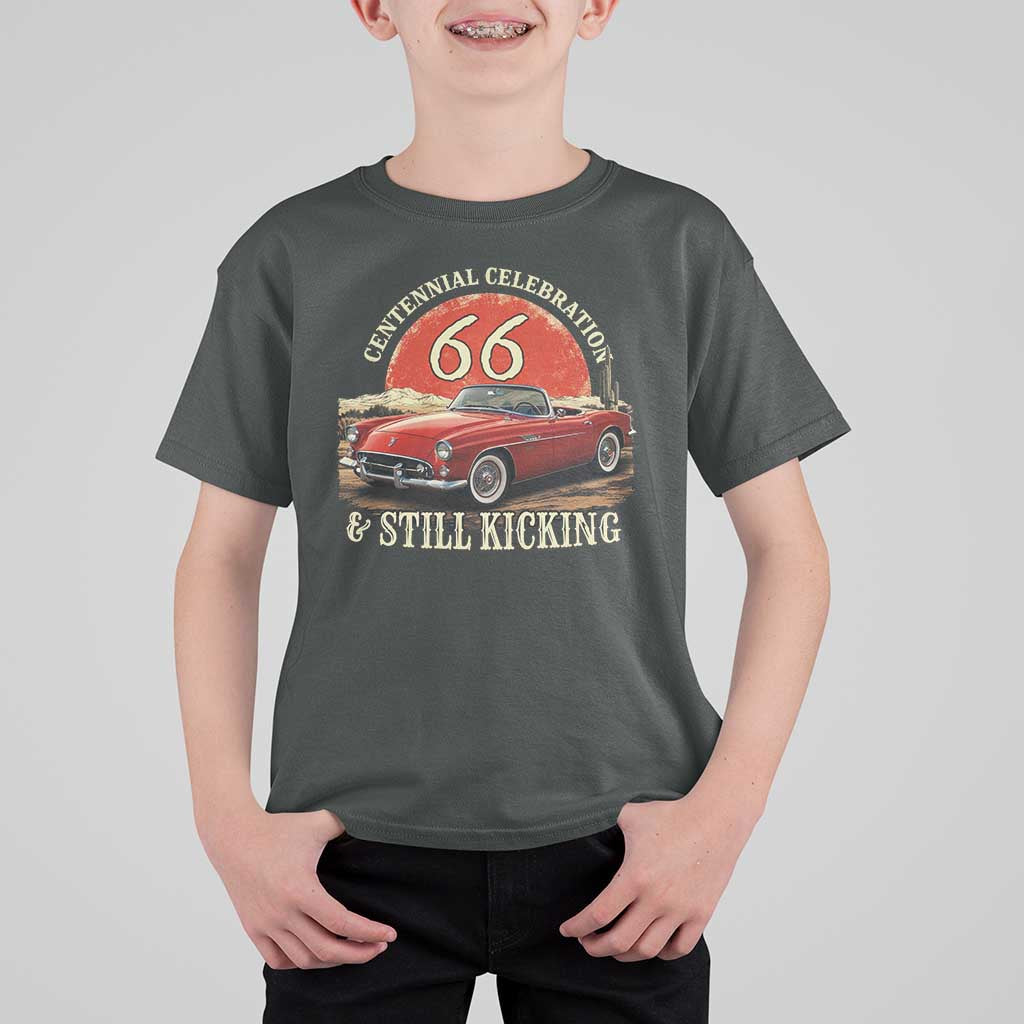 Route Highway 66 100 Years Anniversary T Shirt For Kid Centennial Celebration And Still Kicking Mother Road
