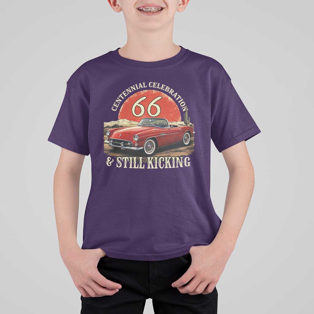 Route Highway 66 100 Years Anniversary T Shirt For Kid Centennial Celebration And Still Kicking Mother Road