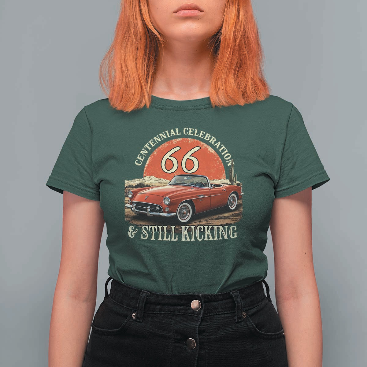 Route Highway 66 100 Years Anniversary T Shirt For Women Centennial Celebration And Still Kicking Mother Road