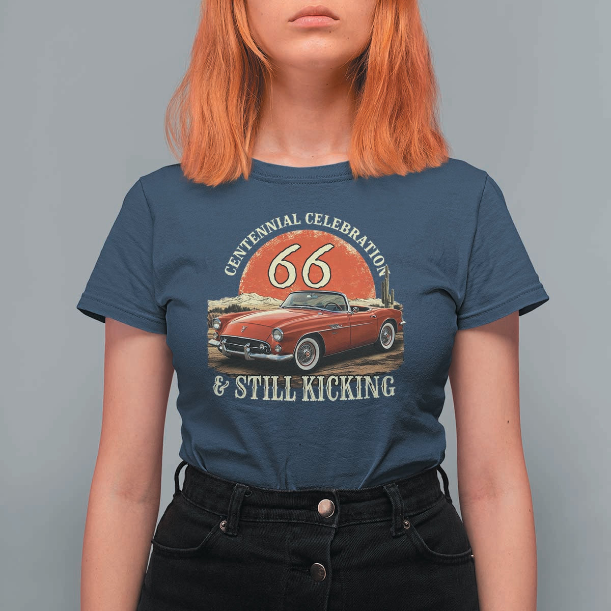 Route Highway 66 100 Years Anniversary T Shirt For Women Centennial Celebration And Still Kicking Mother Road