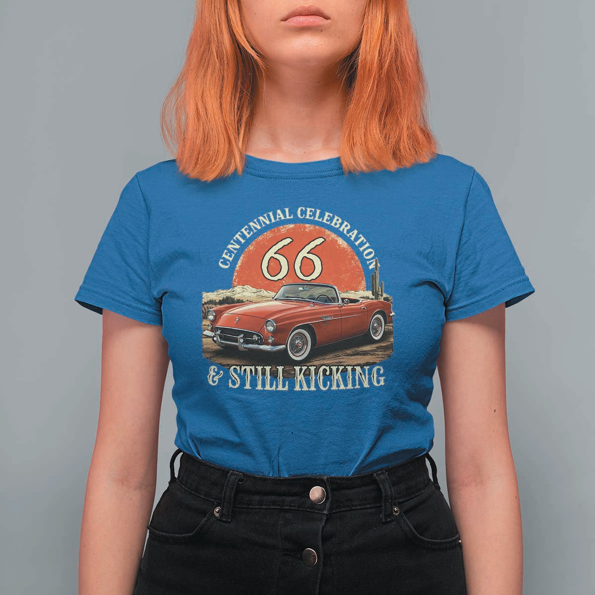 Route Highway 66 100 Years Anniversary T Shirt For Women Centennial Celebration And Still Kicking Mother Road