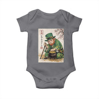 Vintage Japanese Leprechaun St Patricks Day Shamrock Ukiyo e Art Baby Onesie