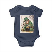 Vintage Japanese Leprechaun St Patricks Day Shamrock Ukiyo e Art Baby Onesie