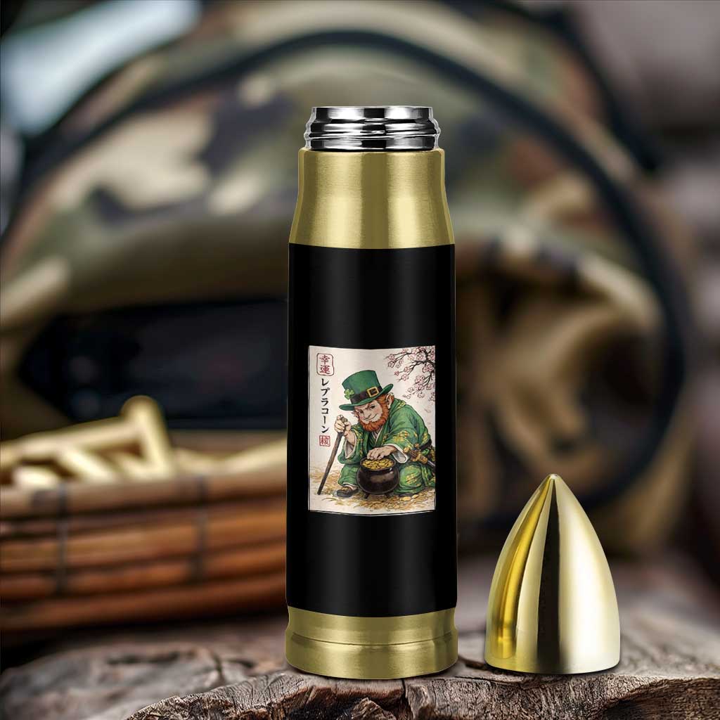 Vintage Japanese Leprechaun St Patricks Day Shamrock Ukiyo e Art Bullet Tumbler