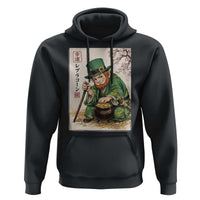 Vintage Japanese Leprechaun St Patricks Day Shamrock Ukiyo e Art Hoodie