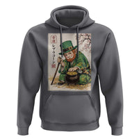 Vintage Japanese Leprechaun St Patricks Day Shamrock Ukiyo e Art Hoodie