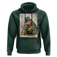 Vintage Japanese Leprechaun St Patricks Day Shamrock Ukiyo e Art Hoodie
