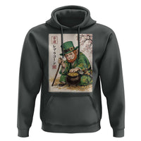 Vintage Japanese Leprechaun St Patricks Day Shamrock Ukiyo e Art Hoodie