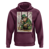 Vintage Japanese Leprechaun St Patricks Day Shamrock Ukiyo e Art Hoodie