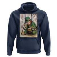 Vintage Japanese Leprechaun St Patricks Day Shamrock Ukiyo e Art Hoodie