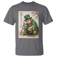 Vintage Japanese Leprechaun St Patricks Day Shamrock Ukiyo e Art T Shirt