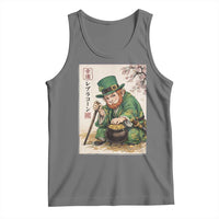Vintage Japanese Leprechaun St Patricks Day Shamrock Ukiyo e Art Tank Top