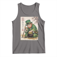 Vintage Japanese Leprechaun St Patricks Day Shamrock Ukiyo e Art Tank Top