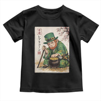 Vintage Japanese Leprechaun St Patricks Day Shamrock Ukiyo e Art Toddler T Shirt