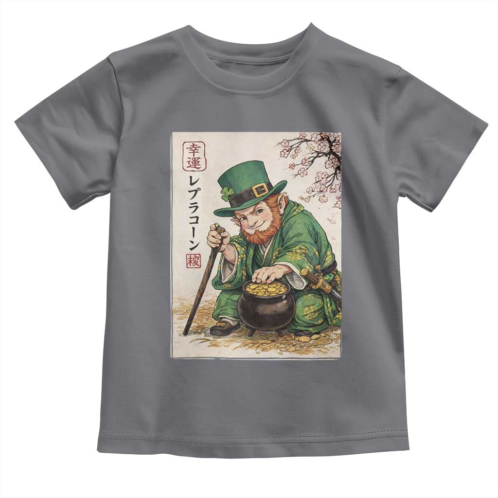 Vintage Japanese Leprechaun St Patricks Day Shamrock Ukiyo e Art Toddler T Shirt