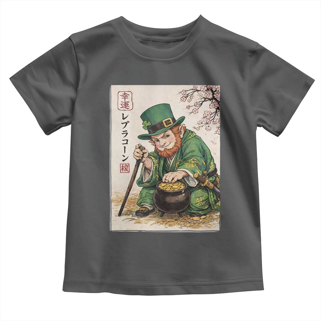 Vintage Japanese Leprechaun St Patricks Day Shamrock Ukiyo e Art Toddler T Shirt
