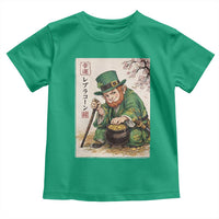 Vintage Japanese Leprechaun St Patricks Day Shamrock Ukiyo e Art Toddler T Shirt