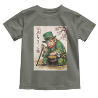 Vintage Japanese Leprechaun St Patricks Day Shamrock Ukiyo e Art Toddler T Shirt