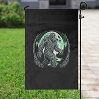 Funny St Patricks Day Bigfoot Celtic Knot Irish Sasquatch Garden Flag