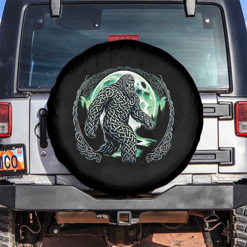 Funny St Patricks Day Bigfoot Celtic Knot Irish Sasquatch Spare Tire Cover