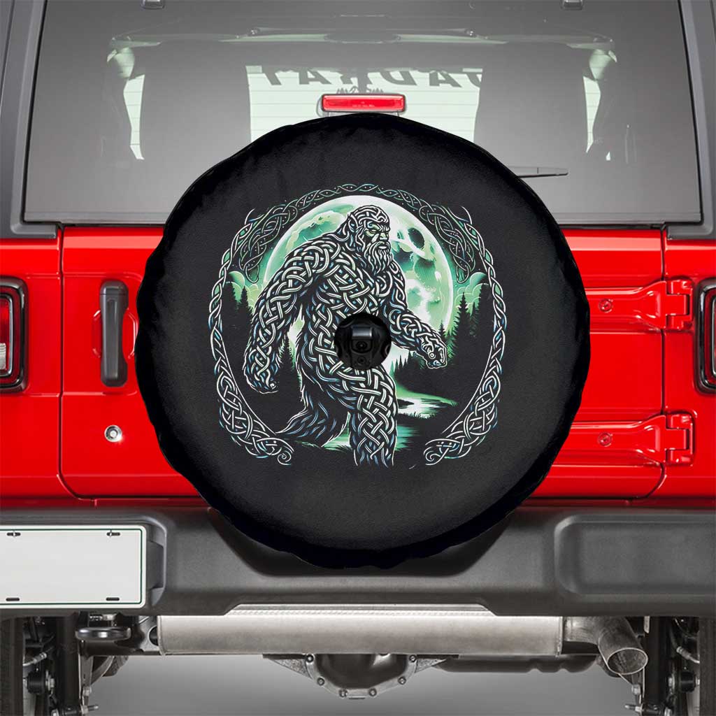 Funny St Patricks Day Bigfoot Celtic Knot Irish Sasquatch Spare Tire Cover