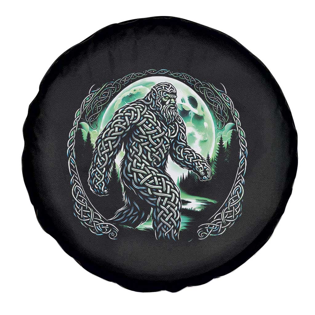Funny St Patricks Day Bigfoot Celtic Knot Irish Sasquatch Spare Tire Cover