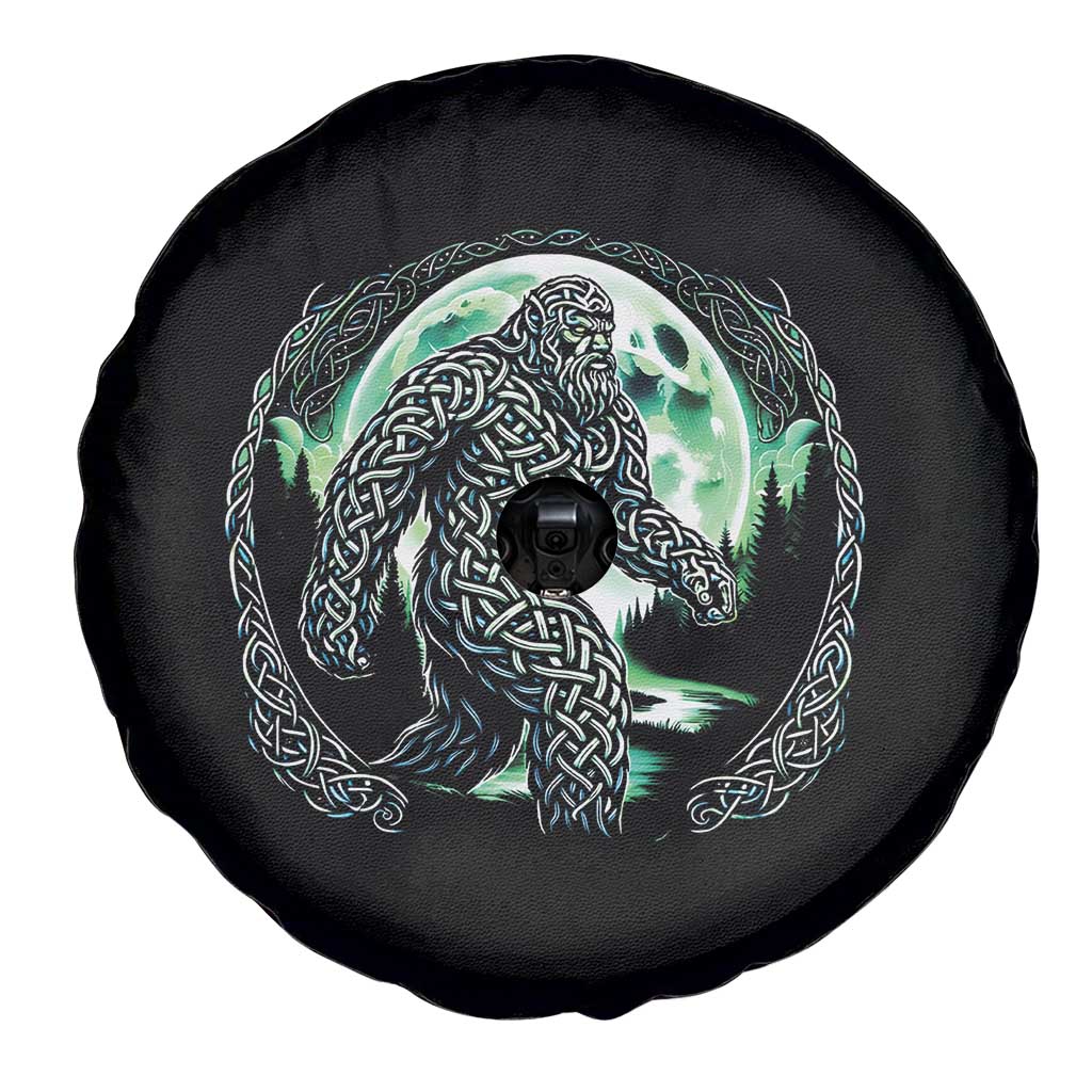 Funny St Patricks Day Bigfoot Celtic Knot Irish Sasquatch Spare Tire Cover
