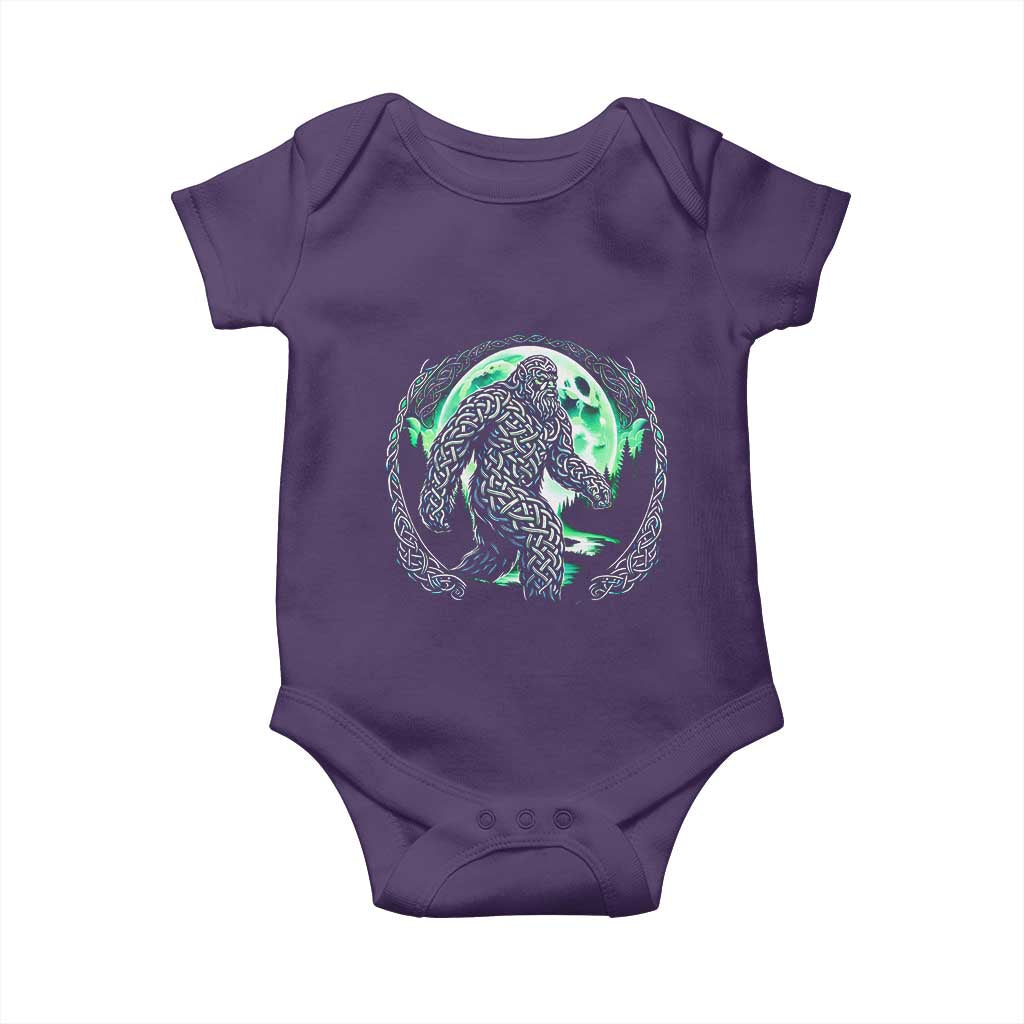 Funny St Patricks Day Bigfoot Celtic Knot Irish Sasquatch Baby Onesie