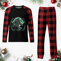 Funny St Patricks Day Bigfoot Celtic Knot Irish Sasquatch Plaid Pajama Set
