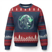 Funny St Patricks Day Bigfoot Celtic Knot Irish Sasquatch Ugly Christmas Sweater