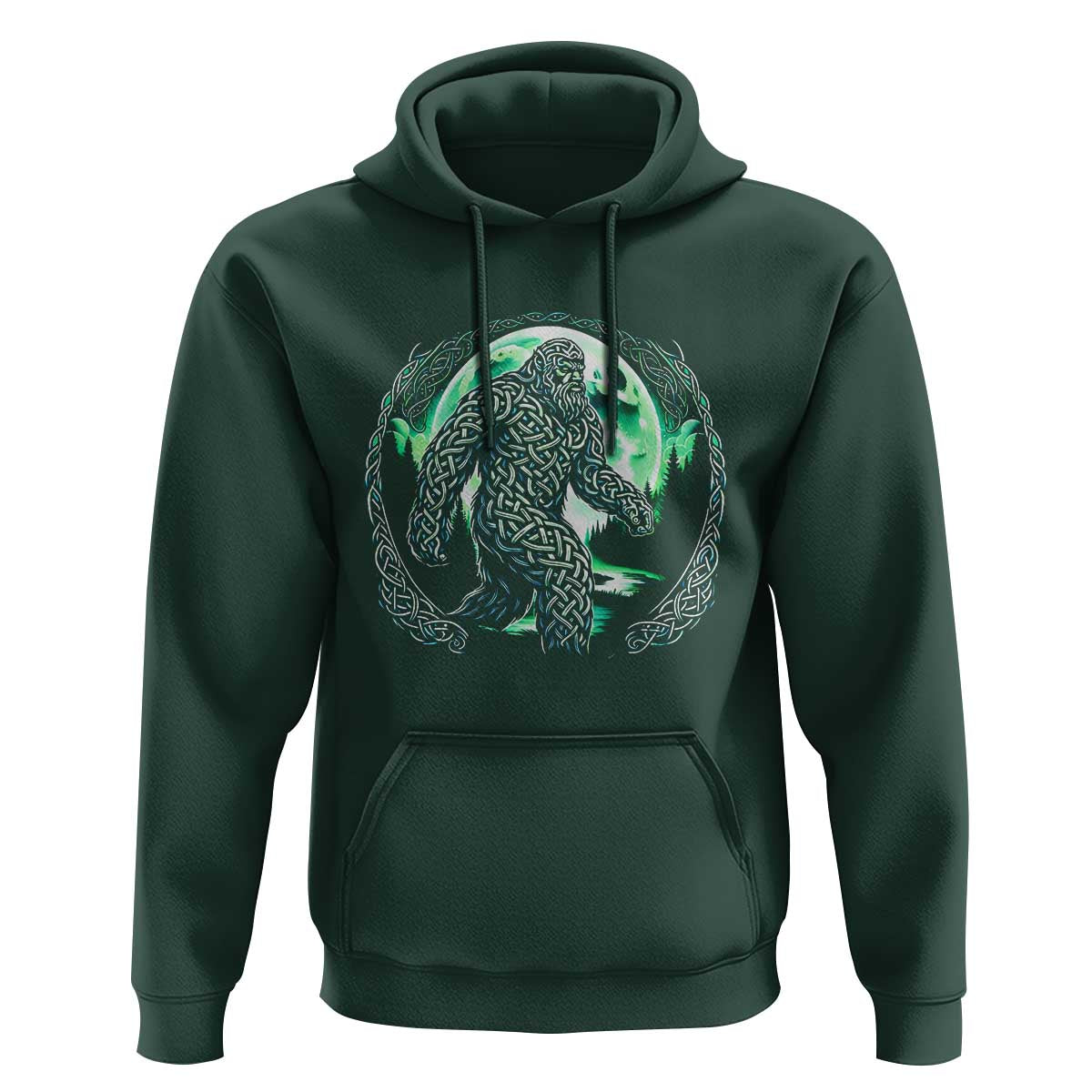Funny St Patricks Day Bigfoot Celtic Knot Irish Sasquatch Hoodie