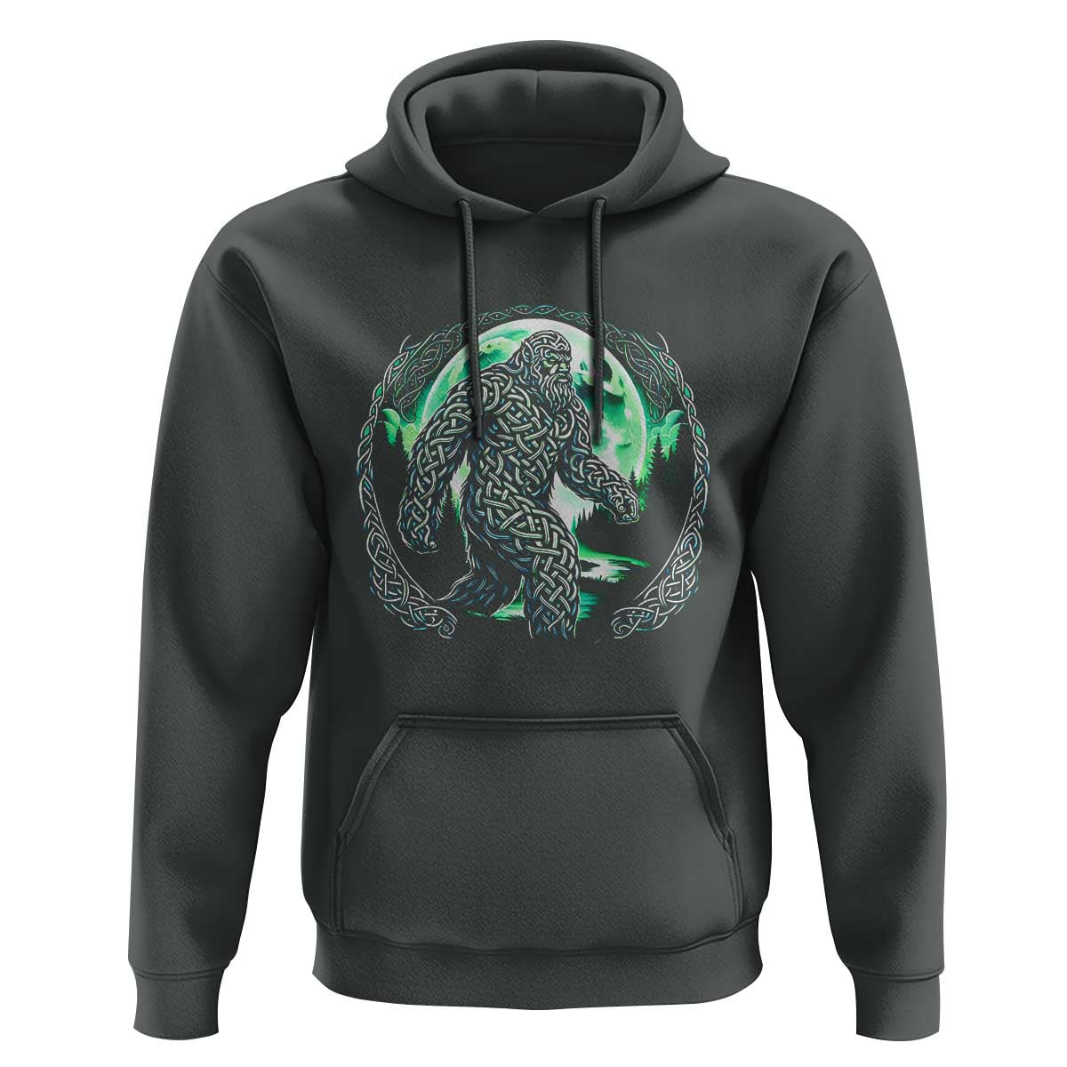 Funny St Patricks Day Bigfoot Celtic Knot Irish Sasquatch Hoodie