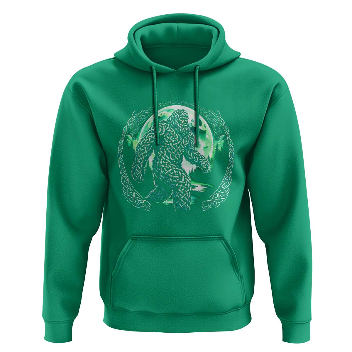 Funny St Patricks Day Bigfoot Celtic Knot Irish Sasquatch Hoodie
