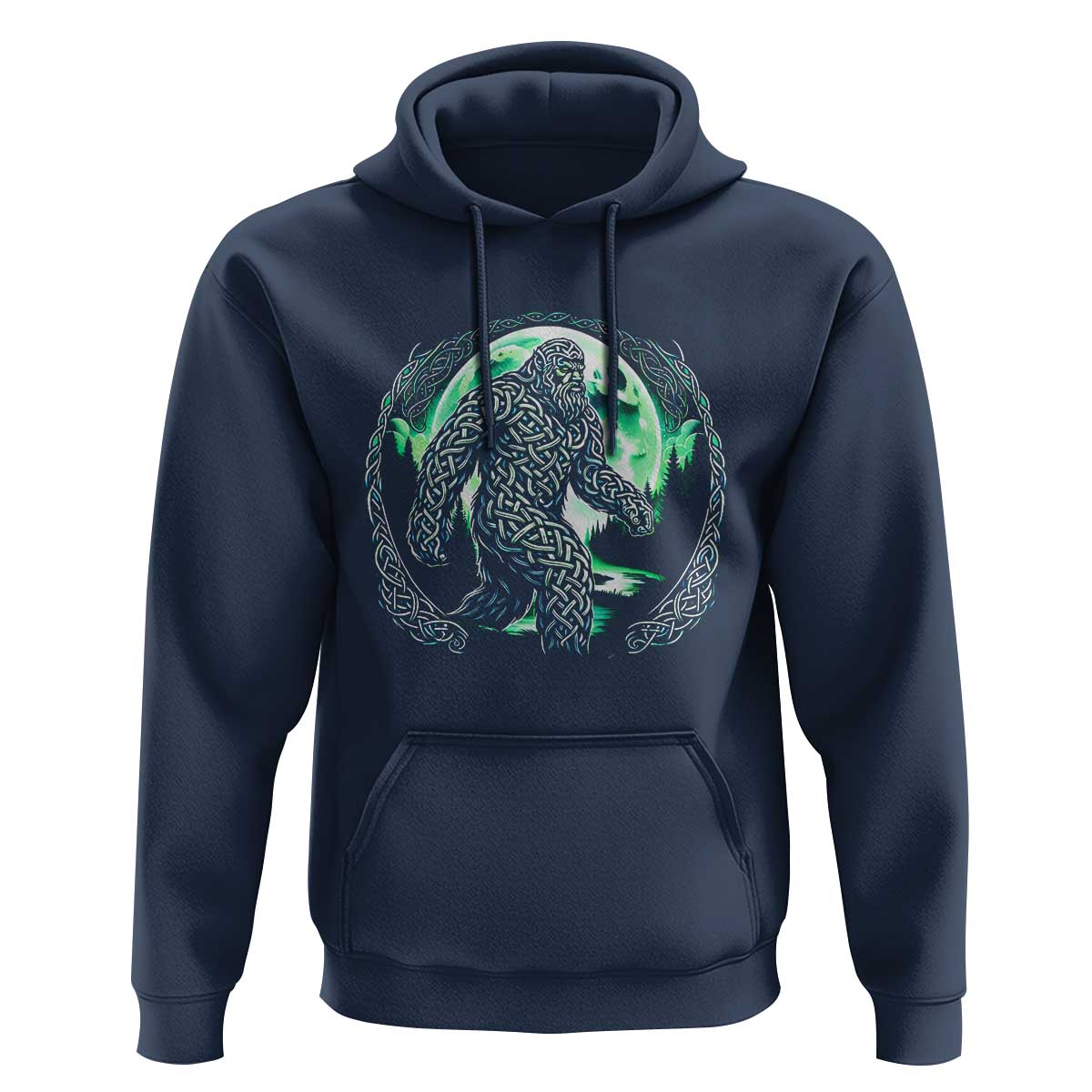 Funny St Patricks Day Bigfoot Celtic Knot Irish Sasquatch Hoodie
