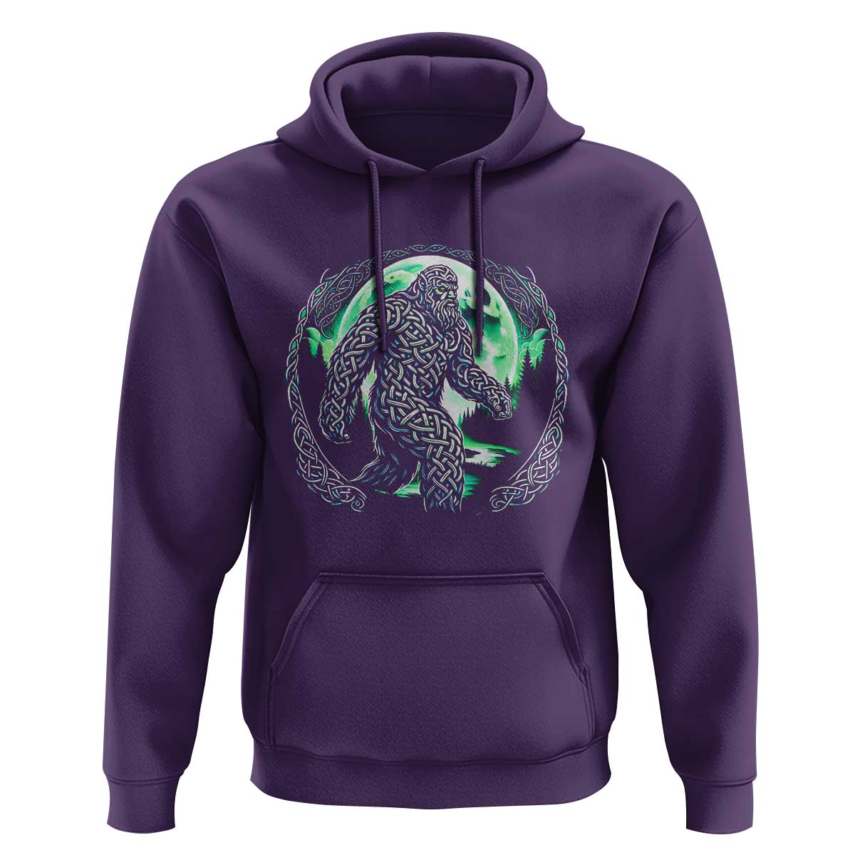 Funny St Patricks Day Bigfoot Celtic Knot Irish Sasquatch Hoodie