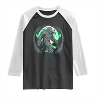 Funny St Patricks Day Bigfoot Celtic Knot Irish Sasquatch Raglan Shirt