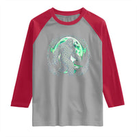 Funny St Patricks Day Bigfoot Celtic Knot Irish Sasquatch Raglan Shirt