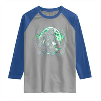 Funny St Patricks Day Bigfoot Celtic Knot Irish Sasquatch Raglan Shirt
