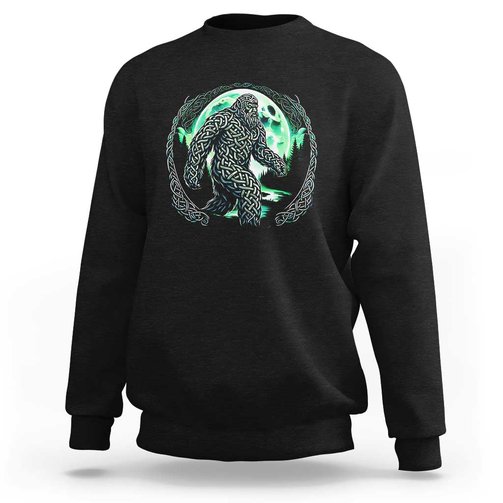 Funny St Patricks Day Bigfoot Celtic Knot Irish Sasquatch Sweatshirt