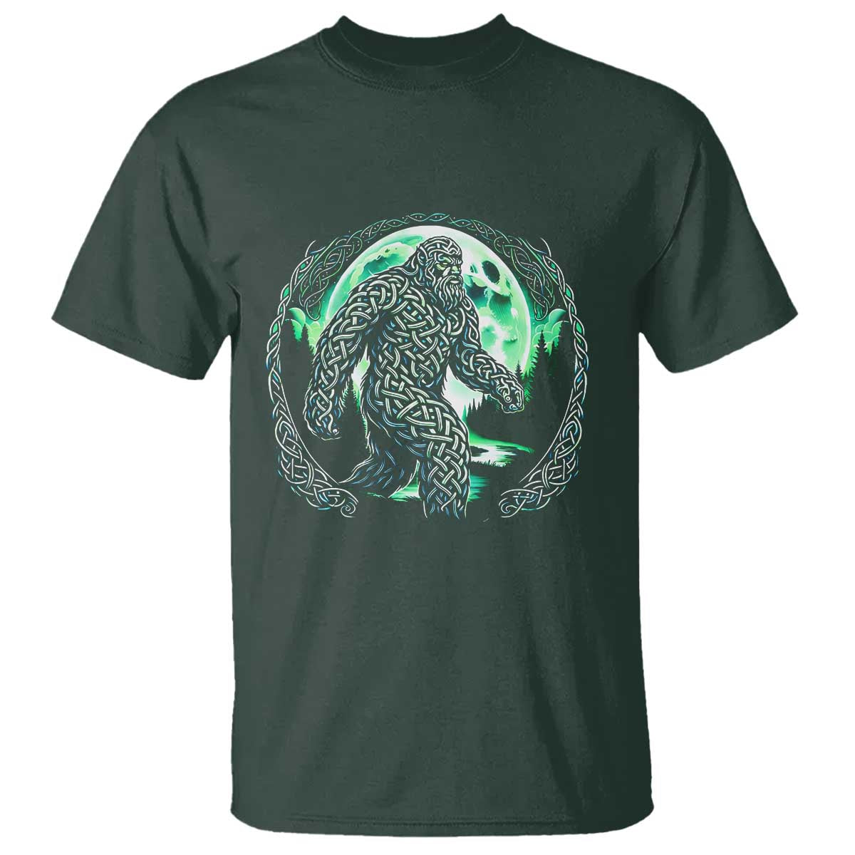 Funny St Patricks Day Bigfoot Celtic Knot Irish Sasquatch T Shirt