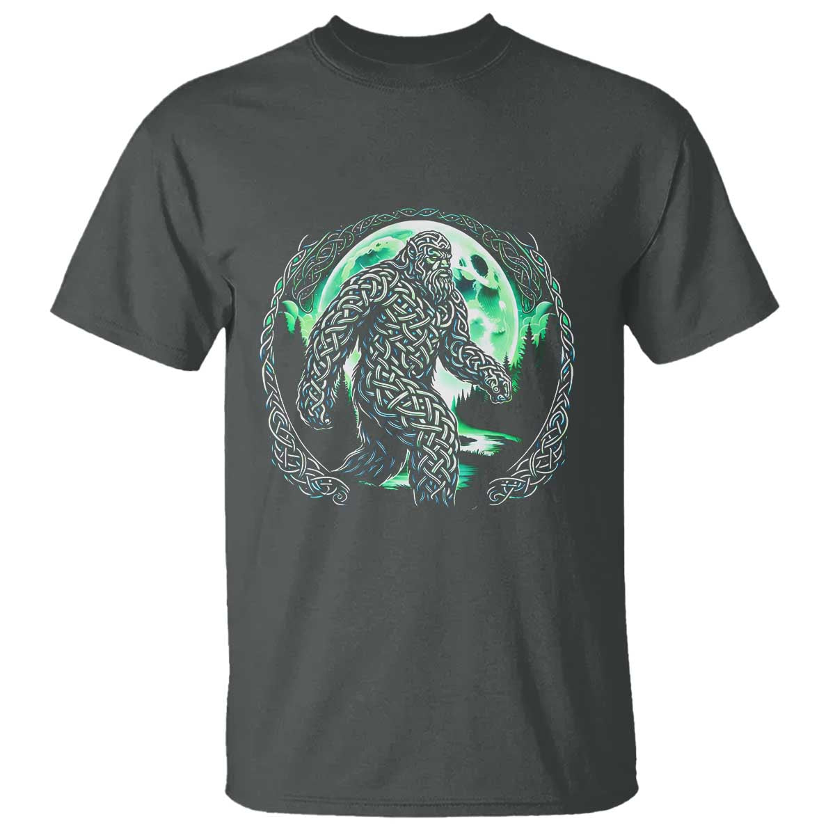 Funny St Patricks Day Bigfoot Celtic Knot Irish Sasquatch T Shirt