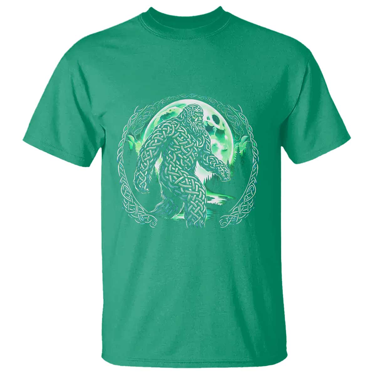 Funny St Patricks Day Bigfoot Celtic Knot Irish Sasquatch T Shirt