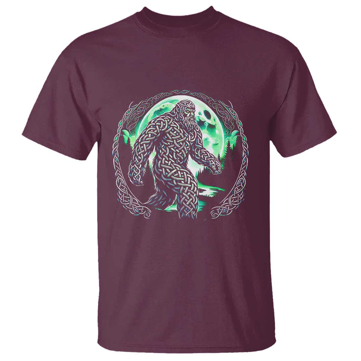 Funny St Patricks Day Bigfoot Celtic Knot Irish Sasquatch T Shirt