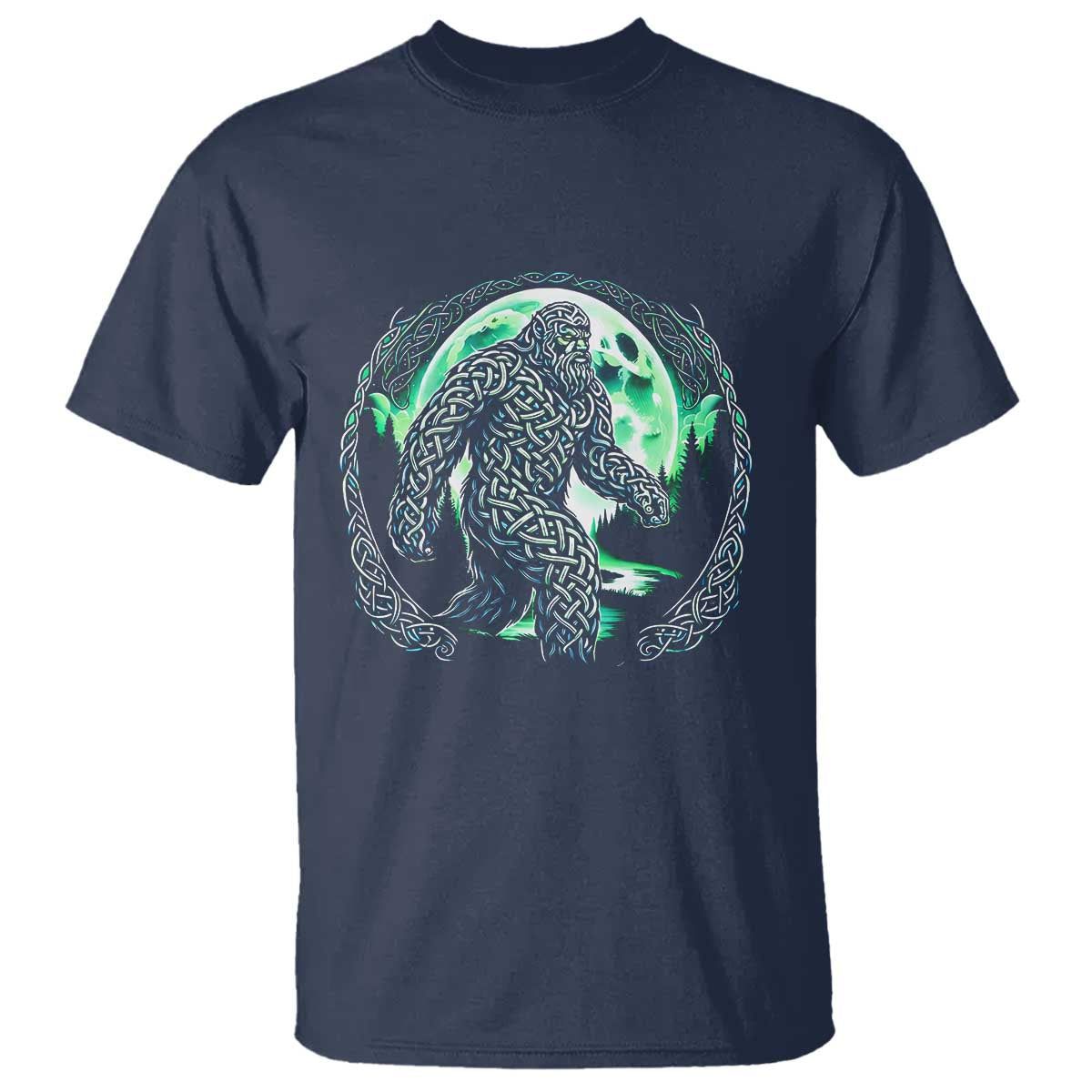 Funny St Patricks Day Bigfoot Celtic Knot Irish Sasquatch T Shirt