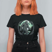 Funny St Patricks Day Bigfoot Celtic Knot Irish Sasquatch T Shirt For Women